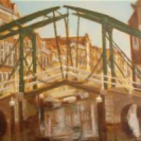 de oude ophaalbrug van Leiden