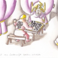 Lodewijk verliest het schaakspel van Adelaert